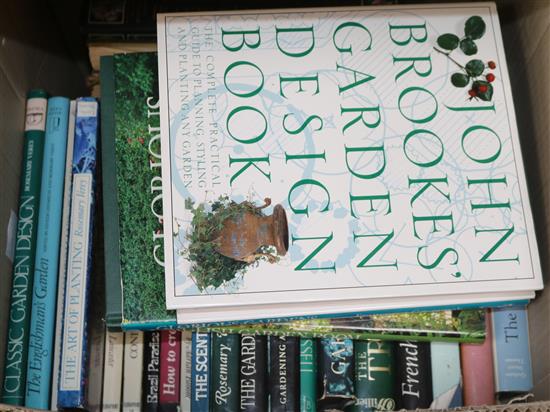 A collection of books relating to gardening